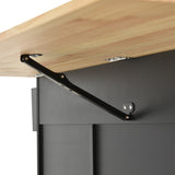 Rolling Mobile Kitchen Island with Solid Wood Top