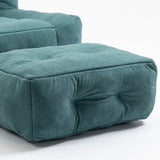 Fluffy Green bean bag chair