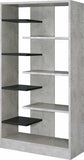 Bookshelf storage in Faux Concrete & Black