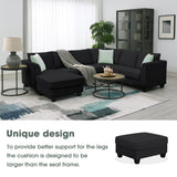 Black  Sectional Sofa Couch