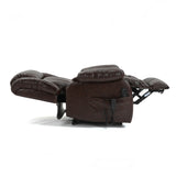 Anitque Brown Leather lift chair Dual Motor  with 8-Point Vibration Massage and Lumbar Heating
