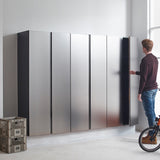 Star Series Wood Utility Storage Garage Cabinet in Metallic Gray