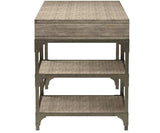 Desk in Weathered Oak & Antique Silver