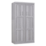 Gray Twin Size Murphy Bed that Transforms into a Cabinet