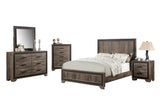 Oak Finish Nightstand Paper veneer