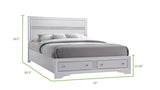 King Size Storage Bed in White