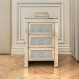 Silver Mirrored Nightstand