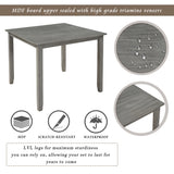 5 Piece Dining Table Set Industrial Wooden Kitchen Table and 4 Chairs