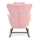 Rocking Chair - with rubber leg and cashmere fabric, suitable for living room and bedroom