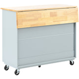 Kitchen Island with Drop Leaf