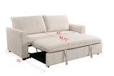 Sleeper Sofa Bed, Modern Fabric Loveseat Futon Sofa Couch w/Pullout Bed