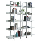 5 Tier Bookcase Home Office Open Bookshelf, Vintage Industrial Style
