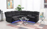 Home Theater Seating Modern Manual Recliner Sofa Chairs with Storage Box