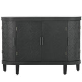 Cabinet with Antique Pattern Doors for Hallway, Entryway, Living Room, Bedroom