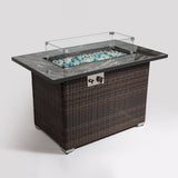 Outdoor Fire Pit Table, Propane Fire Table with Ceramic Tabletop Gas Fire Table