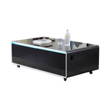 Black Smart Coffee Table Fridge