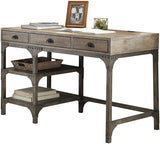 Desk in Weathered Oak & Antique Silver
