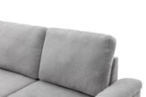 Gray Sleeper Sectional Sofa L-Shape Corner Couch