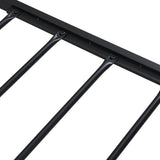 Queen Size  Metal Platform Bed Frame with Wooden Headboard and Footboard