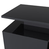 Black Stylish Functional TV stand, 5 Pieces Floating TV Stand Set, High Gloss Wall Mounted Entertainment Center with 16-color LED Light Strips for 75+ inch TV, Black