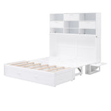 Queen Size Murphy Bed with Bookcase