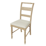 6-peice Dining Set with Turned Legs, Kitchen Table Set with Upholstered Dining Chairs
