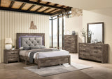 Nightstand Natural Tone Faux Wood Veneer