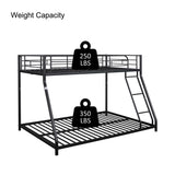Metal Twin over Full Bunk Bed/ Heavy-duty Sturdy Metal