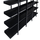 5 Tier Bookcase Open Bookshelf, Vintage Industrial Style