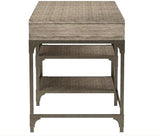 Desk in Weathered Oak & Antique Silver