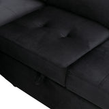 Black Sleeper Sectional Sofa