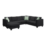 Black  Sectional Sofa Couch