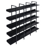 5 Tier Bookcase Open Bookshelf, Vintage Industrial Style