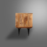 Brown TV Cabinet Herringbone 2 Door