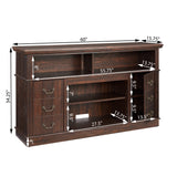 Traditional TV Media Stand Farmhouse Rustic Entertainment Console