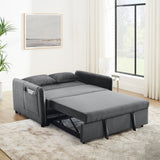 Sofa Bed, 3-in-1 Versatile Velvet with Adjustable Backrest