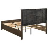 Rustic Golden Brown Queen Storage Bed