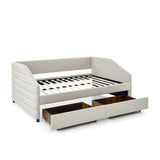 Full Size Daybed with Two Drawers Trundle