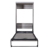 Gray Twin Size Murphy Bed that Transforms into a Cabinet