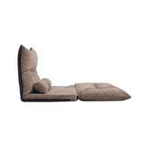 Lazy Sofa Adjustable Folding Futon Sofa for Video Gaming Sofa with Two Pillows