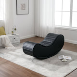 Rocking Leisure chair for back stretching - bench, Relax Yoga Chaise Leather Curved Sofa