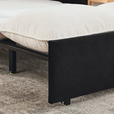 Modern Convertible Sofa Bed w/2 Removable Armrests w/USB Power Port