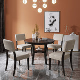 5-Piece Kitchen Dining Table Set Round Table