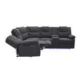 Home Theater Seating Modern Manual Recliner Sofa Chairs with Storage Box