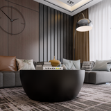 Contemporary solid wood round coffee table