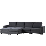 3 Piece U shaped Sofa with Removable Ottomans