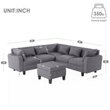 Modern Sectional Sofa with coffee table ottoman