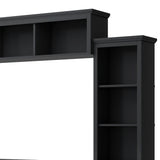 Minimalism Style Entertainment Wall Unit with Bridge, Modern TV Console Table for TVs Up to 70"