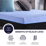 King 12 inch Refresh Flex Head Hybrid Cooling Fast Responding Latex Foam and Coil Mattress