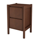 Queen 4 Piece Bedroom Set Mid Century Modern  Platform Bed with Two Nightstands and Dresser